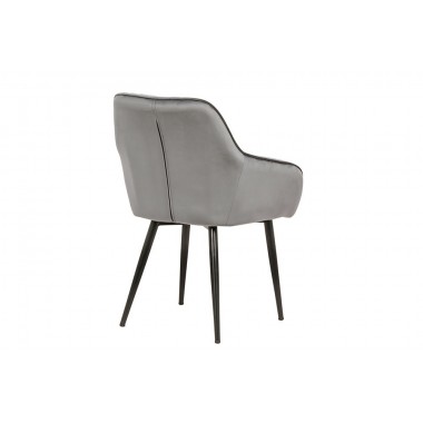 Krzesło z podłokietnikiem Turin srebrno szary/ 38787