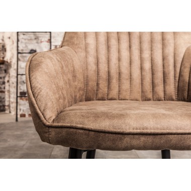 Krzesło z podłokietnikiem Turin taupe grau / 38790