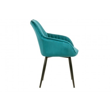 Krzesło z podłokietnikiem Turin turkusowy/ 38788