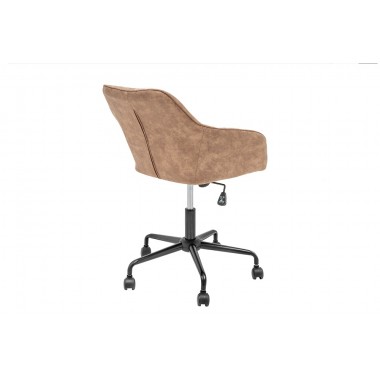 Krzesło biurowe z podłokietnikiem TURIN taupe vintage / 39348