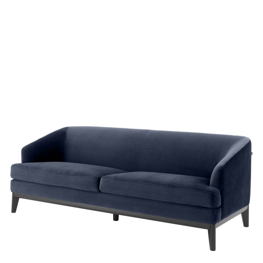 Sofa MONTEREY savona midnight blue velvet / retro styl