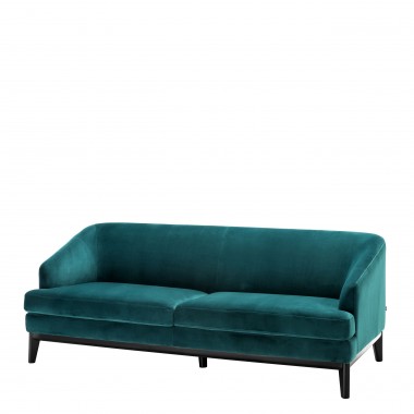 Sofa MONTEREY savona sea green velvet / retro styl / ognioodporna