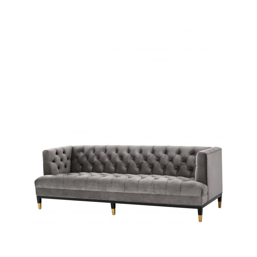 Sofa CASTELLE savona midnight blue velvet / pikowana