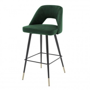 Krzesło Barowe  AVORIO / roche zielony aksamit / 112054