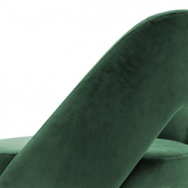 Hoker Barowy  AVORIO / Roche green velvet  | czarne i mosiężne nogi / 112055