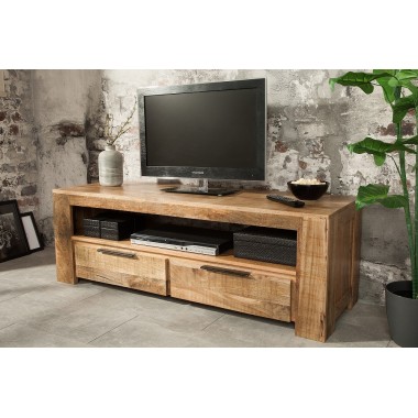 IRON CRAFT Szafka / komoda TV 130 cm naturalne mango /  38931